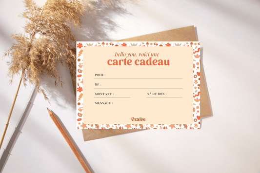 CARTE CADEAU OZALÉE